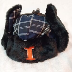 Illinois Fighting Illini Trapper Hat Faux Fur Ear Flap Top of the World YOUTH